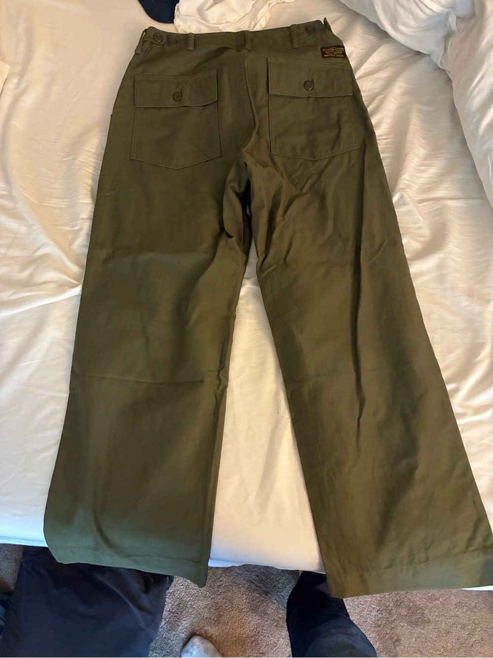 OG-107 Style Utility Cargo Pants - Olive - Picture 5 of 7